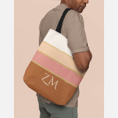 Persoonlijke Monogram Tote Tas Elegante Stof Roze