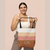 Persoonlijke Monogram Tote Tas Elegante Stof Roze