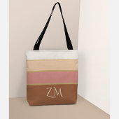 Persoonlijke Monogram Tote Tas Elegante Stof Roze