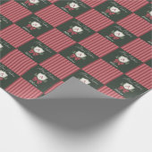 Persoonlijke Monogram Wapen Boog Kerstmis Cadeaupapier (Hoek)