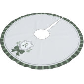 Persoonlijke Monogram Wapen Kerstboom Vloerkleed Rok (Gekanteld)