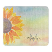 Persoonlijke Monogram - Zonnebloem Snijplank (Voorkant)