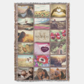 Persoonlijke monogramme foto deken (Voorkant Verticaal)