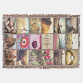 Persoonlijke monogramme foto deken