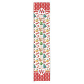 Persoonlijke Monogramme Gemberkoek Kerstmis Korte Tafelloper (Voorkant)