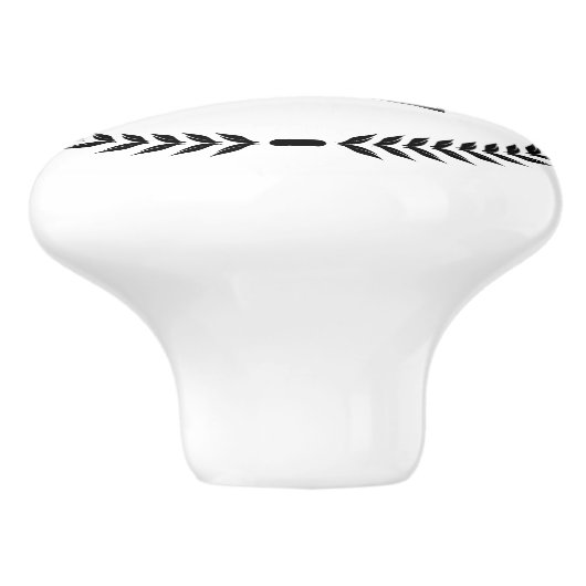Persoonlijke Monogramme Handgrepen voor Laden Trek Keramische Knop (Zijkant)
