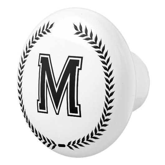 Persoonlijke Monogramme Handgrepen voor Laden Trek Keramische Knop (Rechts)