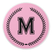 Persoonlijke Monogramme Handgrepen voor Laden Trek Keramische Knop (Voorkant)