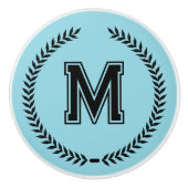 Persoonlijke Monogramme Handgrepen voor Laden Trek Keramische Knop (Voorkant)