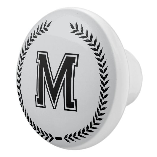 Persoonlijke Monogramme Handgrepen voor Laden Trek Keramische Knop (Rechts)