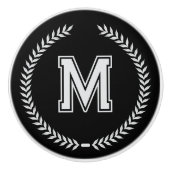 Persoonlijke Monogramme Handgrepen voor Laden Trek Keramische Knop (Voorkant)