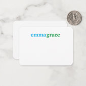 Persoonlijke monogrammeerde briefkaart (Voorkant / Achterkant in situ)