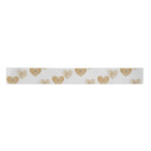 Persoonlijke monogrammen, dubbele gouden harten satijnen lint (Voorkant)