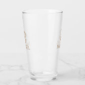 Persoonlijke Monogramnaam Elegant Cadeau Glas (Links)