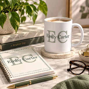 Persoonlijke Monogramnaam Elegante Koffie Koffiemok
