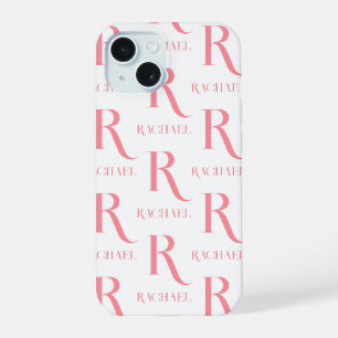 Persoonlijke Monogramnaam Minimalistische Stijlvol iPhone 15 Case