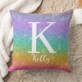 Persoonlijke Monogramnaam Nep Glitters Glanzend Kl Kussen (Deken)