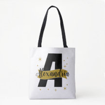 Persoonlijke Monogramnaam Zwart en Goud