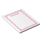 Persoonlijke monogramnotitieblokken met schelpvorm notitieblok (Schuin)