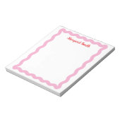 Persoonlijke monogramnotitieblokken met schelpvorm notitieblok (Linkerzijde)