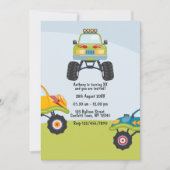 Persoonlijke Monster Truck Verjaardagsfoto Kaart (Voorkant)