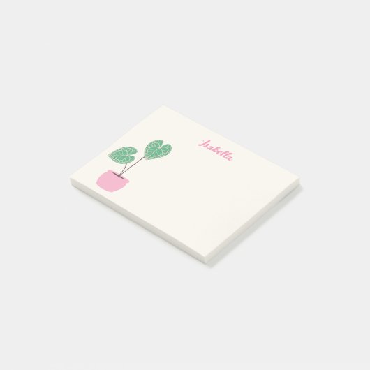 Persoonlijke Monstera Kamerplant Plaknotities Post-it® Notes (Schuin)