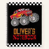 Persoonlijke Monstertruck voor Kinderen Notitieboek (Voorkant)