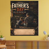 Persoonlijke monteur vader canvas wandkunst afdruk (Insitu (Woonkamer))