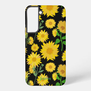 Persoonlijke, mooie en levendige zonnebloem samsung galaxy hoesje