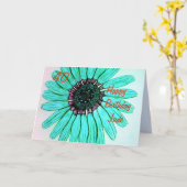 Persoonlijke, mooie, gelukkige thuiskaart kaart (Gele Bloem)