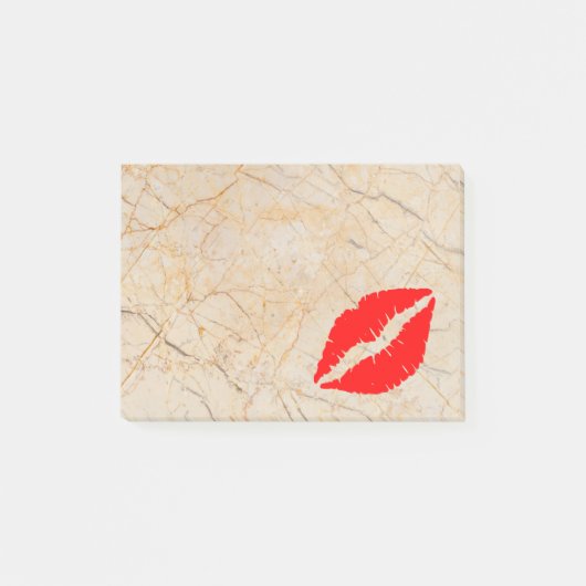 Persoonlijke Mooie Lippen op marmer Post-it® Notes (Voorkant)