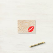 Persoonlijke Mooie Lippen op marmer Post-it® Notes (Op bureau)