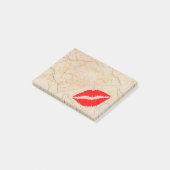Persoonlijke Mooie Lippen op marmer Post-it® Notes (Schuin)