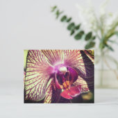 Persoonlijke mooie orchidee bloem briefkaart (Staand voorkant)