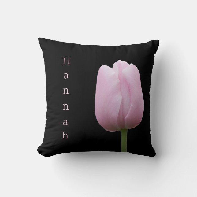Persoonlijke mooie roze tulp kussen (Voorkant)