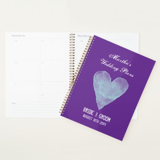 Persoonlijke mooie rustieke hart trouwplanner planner (Display)