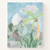 Persoonlijke Mooie Triceratops Dinosaurus Schets Notitieboek (Achterkant)