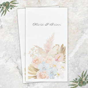 Persoonlijke Mooie Tropische Bloemen Boeket Bloemi Servet