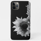 Persoonlijke mooie zonnebloem in zwart-wit Case-Mate iPhone case (Achterkant)