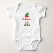 Persoonlijke Mop Baby Elf Kerstvakantie Romper (Voorkant)