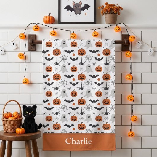 Persoonlijke Mop Halloween Badhanddoek
