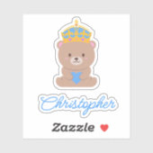 Persoonlijke Mop Kawaii Blauwe Koninklijke Prins B Sticker (Vel)