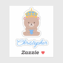 Persoonlijke Mop Kawaii Blauwe Koninklijke Prins B Sticker