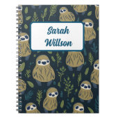 Persoonlijke Mop Sloth Dierennaam  Notitieboek (Voorkant)