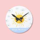 Persoonlijke Mop Sun en Cloud  Ronde Klok