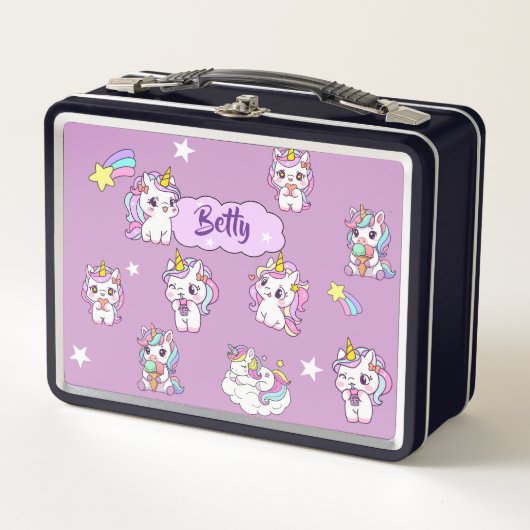 Persoonlijke Mop Unicorn Paars (Voorkant)