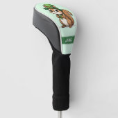 Persoonlijke Mopige Eekhoorn St. Patrick's Dag Golfheadcover (Schuin)