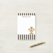 Persoonlijke Mopige Gebruine Koekjesman Post-it® Notes (Op bureau)