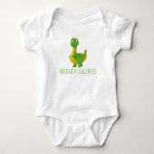 Persoonlijke Mopige Naam Dinosaurus Romper (Voorkant)