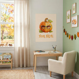 Persoonlijke Mopige Pompoen Kinderkamer Muurposter Poster